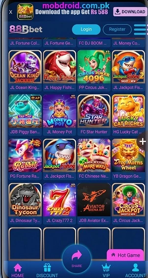 multiple high earning games collection dashboard and menu screen