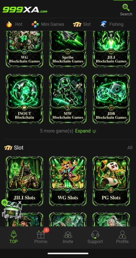 Popular games of 999XA game