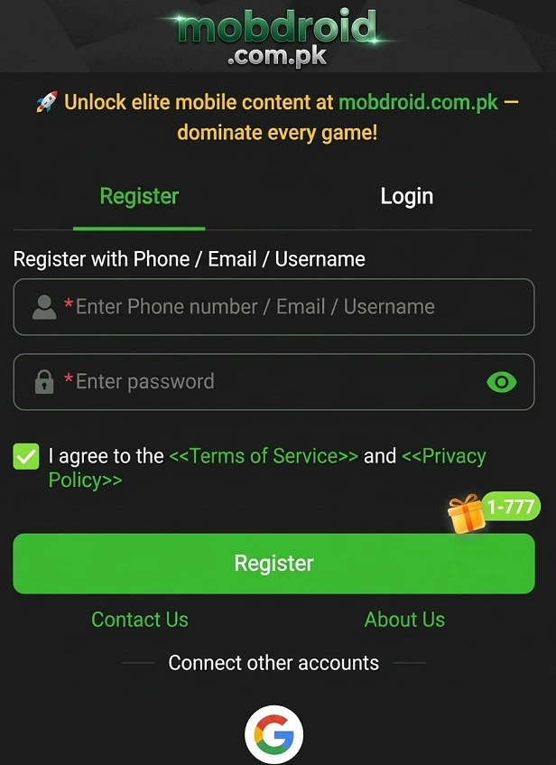 LG999 Game How to Register